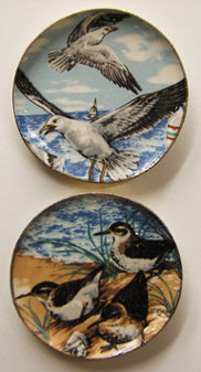 Dollhouse Miniature Seagulls & Sandpipers Platters